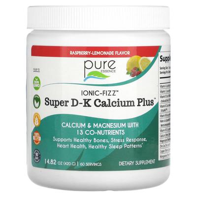Ionic-Fizz, Super D-K Calcium Plus, Raspberry Lemonade, 420G(14.82Oz)