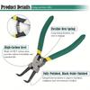 4pcs Professional Snap Ring Pliers Set, 7-Inch Heavy-Duty Internal/External Circlip Pliers with Straight/ Bent Tips, Durable Metal Construction,
