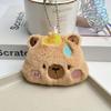 Blinking Capybara Key Ring Beeping Cartoon Animal Pendant Bag Hanging Capybara Plush Keychain  Kids