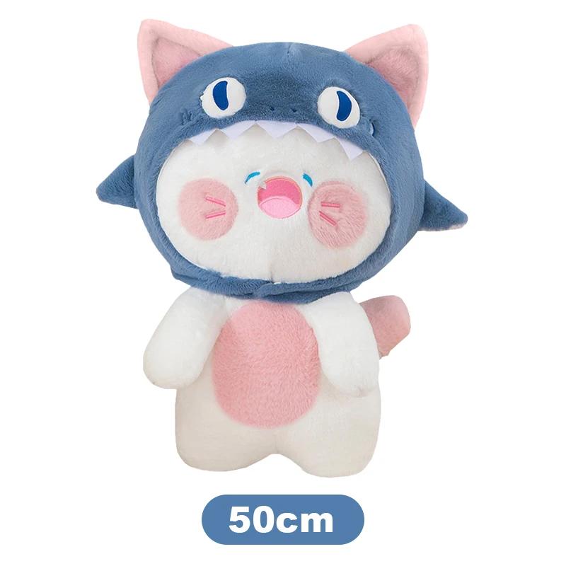 35/50cm Kawaii Haai Kat Pluche Speelgoed Afneembare Muts Cosplay Haai Pop Pluche Gevuld Speelgoed Kinderen Meisje Kerstcadeaus Kamer Huis Decoratie