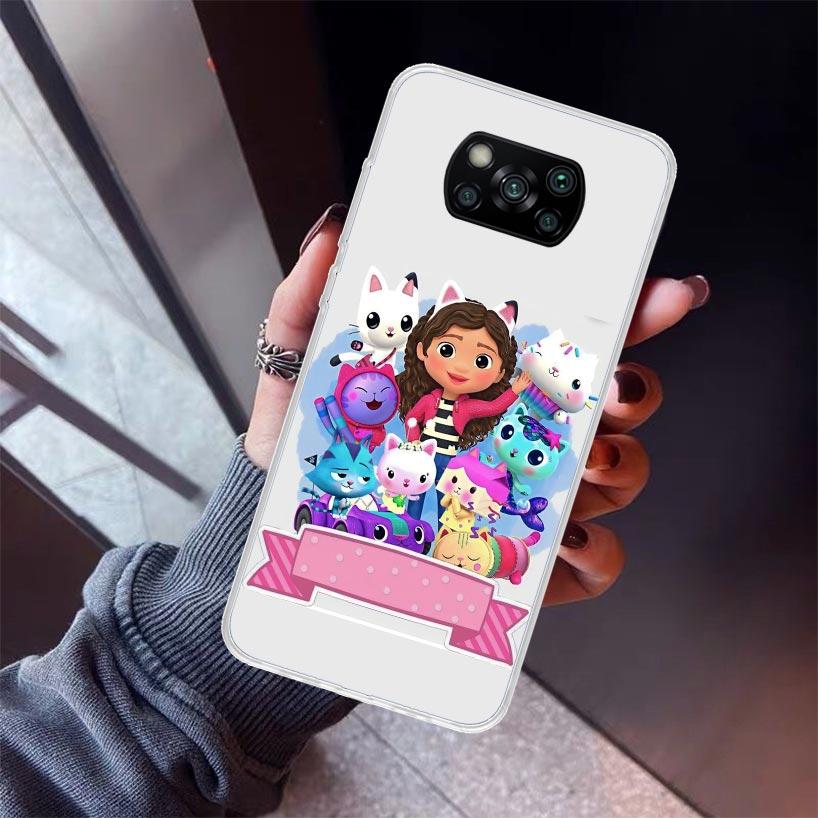 Cartoon Gabbys Dollhouse Phone Case For Xiaomi Poco X7 X6 X5 Pro F7 Ultra Redmi 15C 15 13 13C 12 12C 10 10A 10C 9 9A 9C 9T Shell
