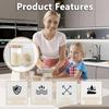 Sourdough Jar Cover, Cloth Lid for Sourdough Starter Container Breathable and Reble Fabric Covers for 3-4 Inch Mason Jars - 6PCS White