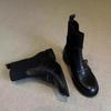 New Style Women's Designer Brand Cowhide Elastic Socks Boots Women's Sleeved High-heeled Chunky Skinny Ankle Boots for Women