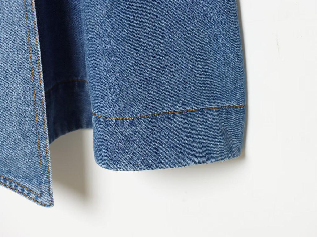 2026 Spring Women's Denim Long-Sleeve Shirt Dress - European & American Style 90421