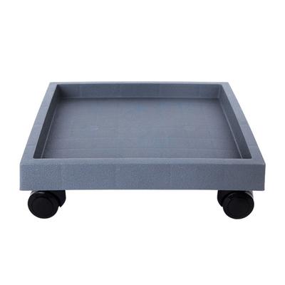 1pc Square Flower Pot Bottom Support Movable Wheel Tray Flower Pot for Outdoor