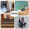 Black Pre-Cut Anti-Slip Tape Stair Treads Waterproof Heavy-Duty Outdoor Stickers for Safety
