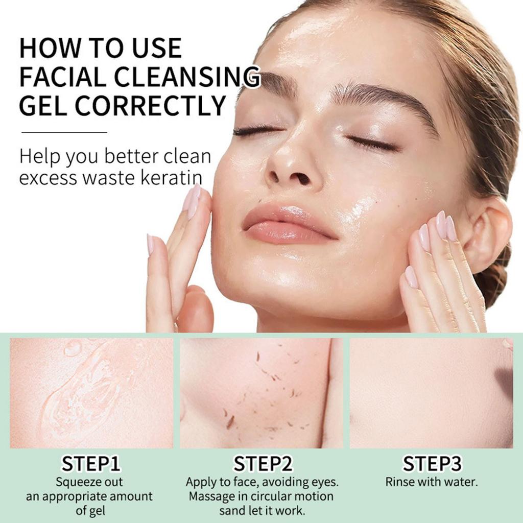 Gel exfoliant aux herbes Gel nettoyant visage Crème peaux mortes