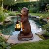 Waterproof Resin Solar Frog Lantern Solar Powered Solar Garden Statue LED Light Frog Figurine  Yard