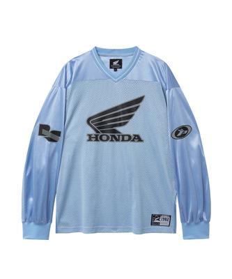 PHYPS MOTORCYCLE Original Wing Logo Mesh Long Sleeve Light Blue