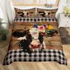 Cows Duvet Cover Set Black and White Milk Cow Print Comforter Cover Animal Theme Bedding Set Room Decor Pink King Quilt Covers