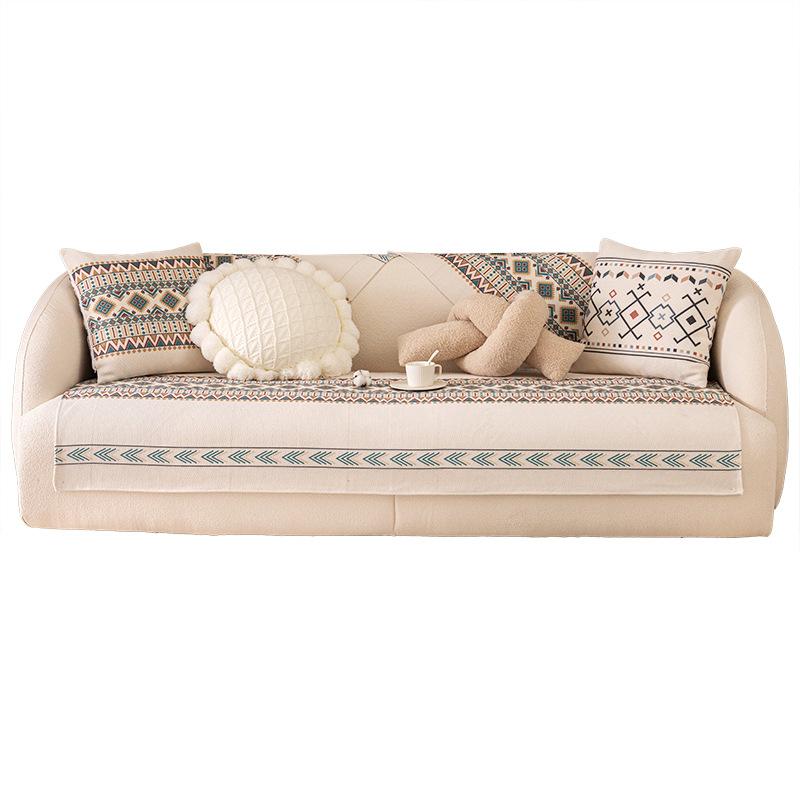 Retro Cotton and Linen Sofa Cushion, Summer and All Seasons Cushion, Sofa Cover, Backrest Towel