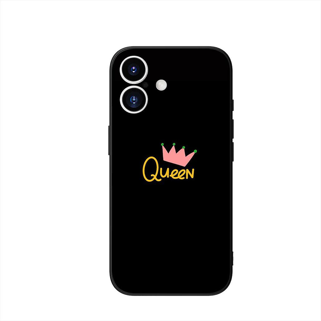 

Cover for Samsung Galaxy A55 A54 A25 A36 A17 A26 A35 A33 A34 A14 A37 S8 S9 S20 S21 FE S10 Plus Case Crown King Queen golden Galaxy A14