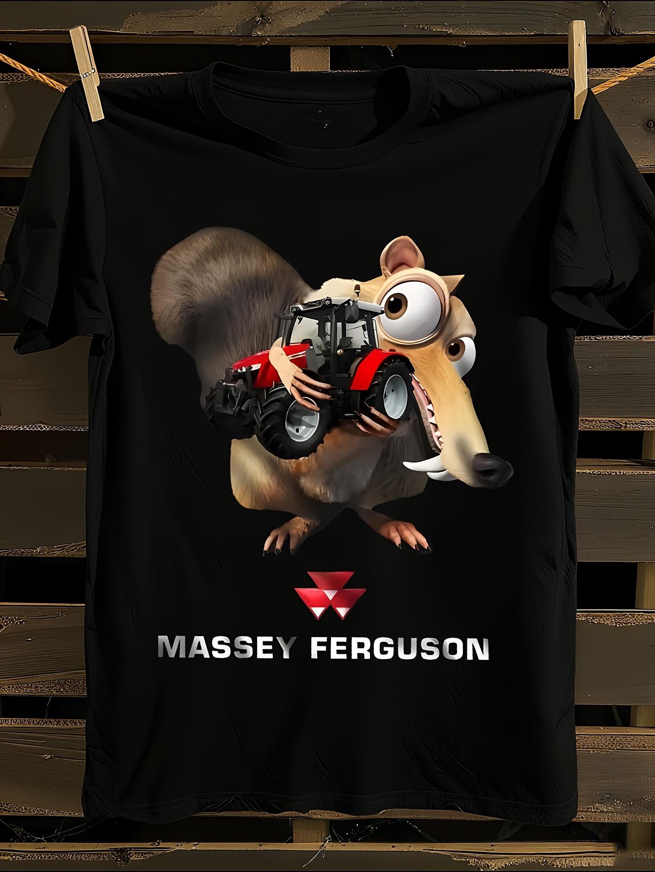 Massey Ferguson Logo and Tractor Mascot T-shirt S