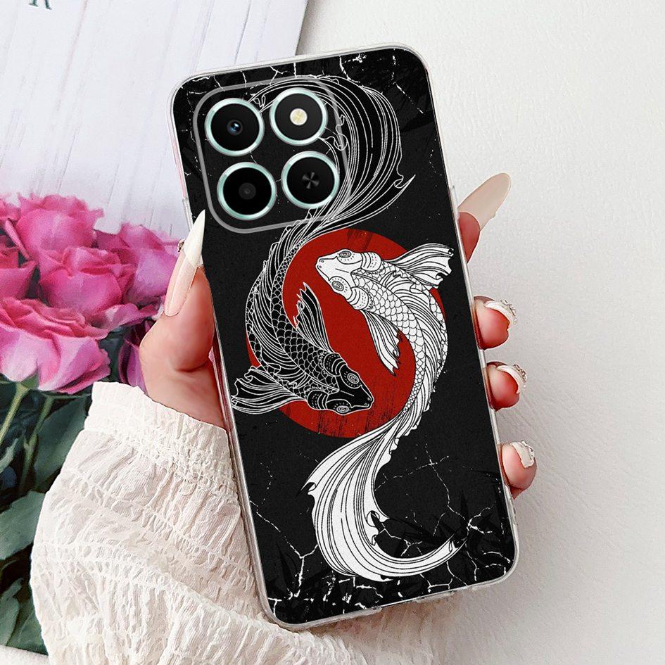 

For Huawei Honor X6c Case 2025 Cute Fashion Bamboo Bowknot Cat Soft Silicone Phone Cover For HonorX6c X 6c NIC-LX1 NIC-LX2 Funda Honor X6c