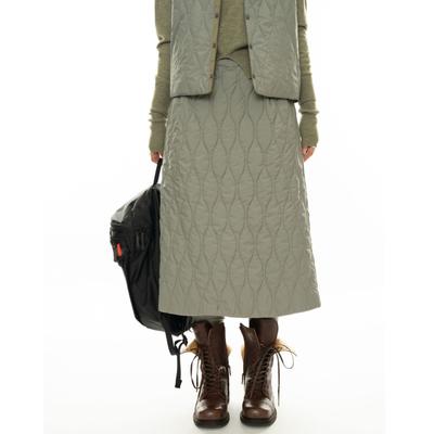 Japanese Retro A-line Padded Skirt Autumn Winter Comfortable All Match Casual Warm Loose Skirts Women