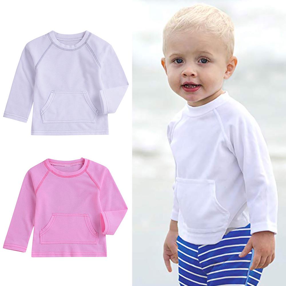Buy [TH] Children Kids Boys Girls Long Sleeve Letter Breatheasy Sun