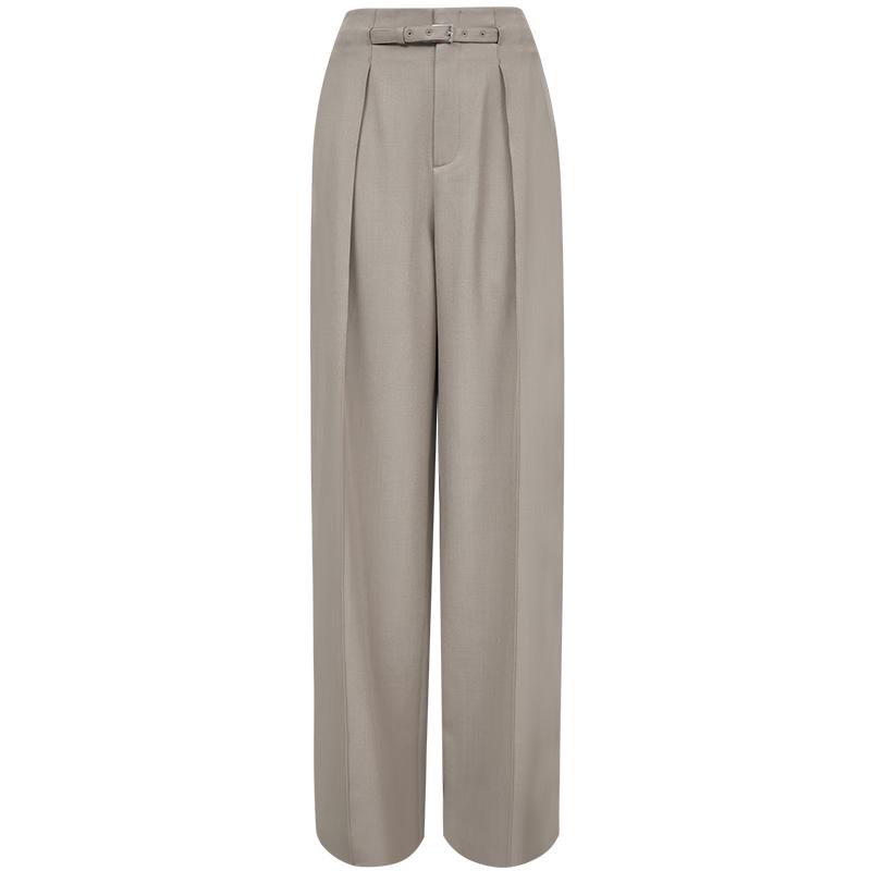 VEROMODA Pleated Draped Wide-Leg Trousers with Belt M
