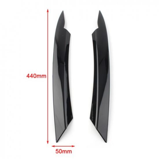 Glossy Black Head Light Lamp Cover Eyelid Trim Sticker For VW Passat B7 2010-14