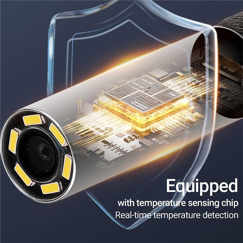 ABBP-Industrial Endoscope 4.3 Inch 360° Rotation Two-Way HD 1080P Articulating Camera Car Inspection Borescope 3.9Mm Rotary