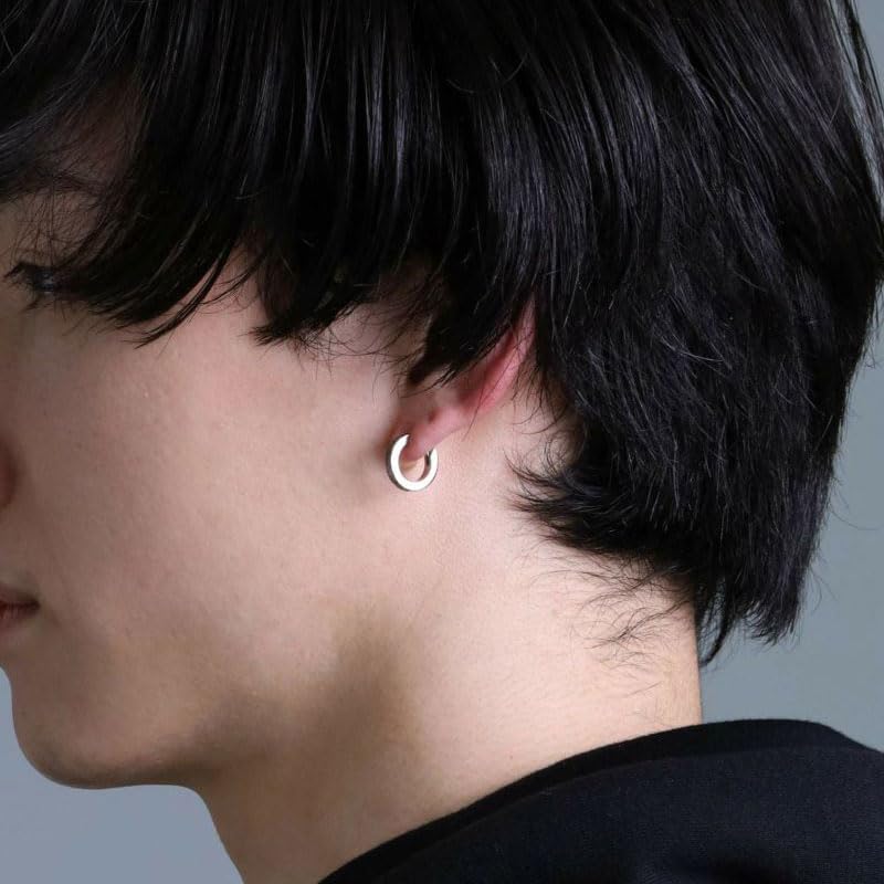 Lion Heart Wrapped Hawaiian Hoop Earrings Flat Surgical Stainless Steel Silver Single Ear Sold Individually Hawaiian Jewelry Comes with Custom Pouch