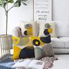 Kissenbezug Geometrischer Stil Einfache Farbe Modernes Sofa Heimdekoration Kissenbezug 50x50cm, Gelb Blau Herbstdekoration
