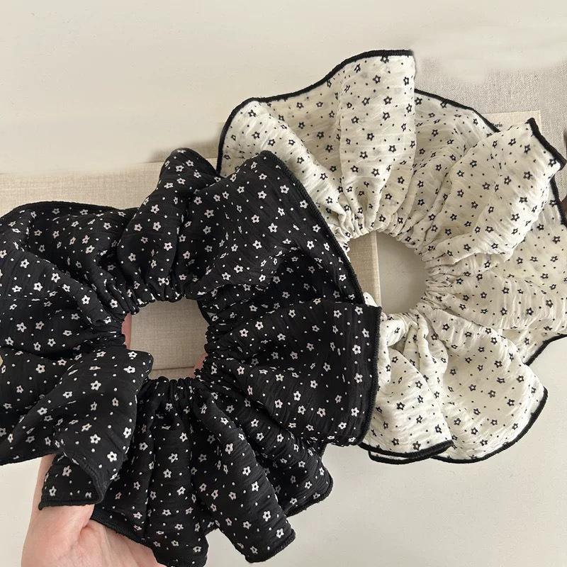 Small Fresh Large Intestine Hair Band Female Tie Ball Head Hair Rope Gentle and Versatile Headrope Sweet and Cute Does Not Hurt Hair Headgear Summer