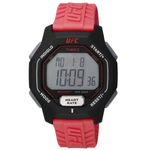 TIMEX UFC Spark Digital Quartz Watch, 50M Water Resistant, Acrylic, 46mm, TW2V84000, Men's, Red
