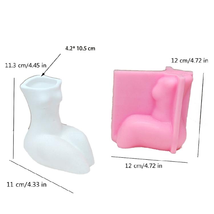 Human Body Flowerpots Silicone Mould Concrete Plasters Candle Holder Molds Decors
