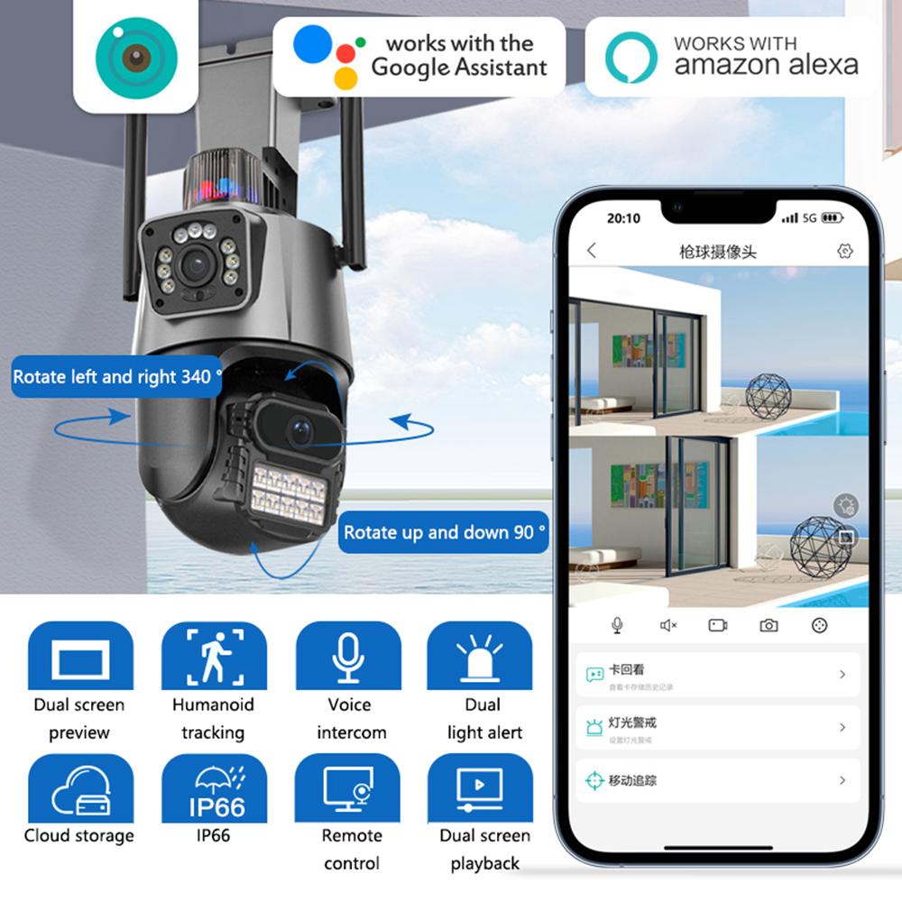 

Outdoor Waterproof Intercom Monitor Ball Machine WiFi Camera,APP: ICSEE A