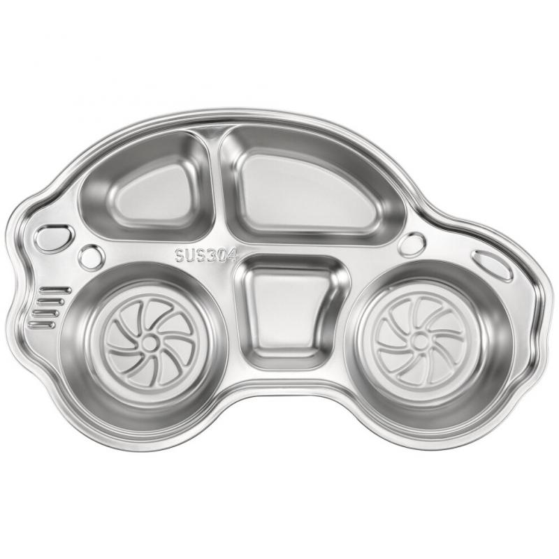 Compartment Dinner Plates Divided Plate Stainless Steel 1pack