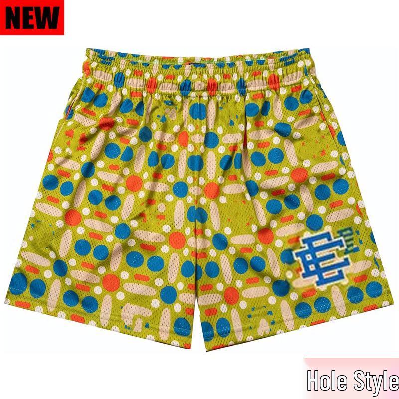 Men's American EE Polka Dot Mesh Quick-Dry Knee-Length Sports Shorts