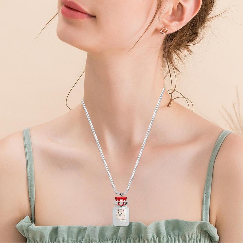 Ghost In A Bottle Pendant Necklace Halloween Necklace For Women Halloween Jewelry The Adopt A Ghost Necklace Little Ghost