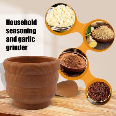 Manuelles Kunststoffmörser- und Stößelset Knoblauch Kräuter Gewürzmühle Zerkleinerer Schüssel Küchenzerkleinerungswerkzeug für Guacamole Gewürze Paste Ingwer