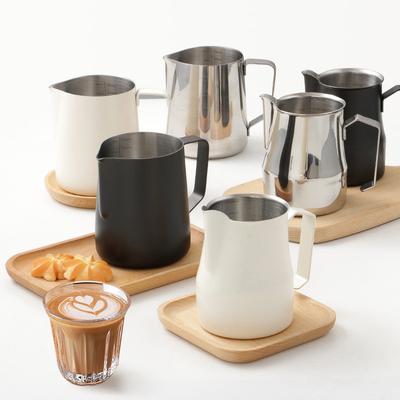 Rostfritt stål Mjölkskummare Espressodamp Kaffebarista Hantverk Latte Cappuccino Mjölkgräddkopp Skummare Kannkanna