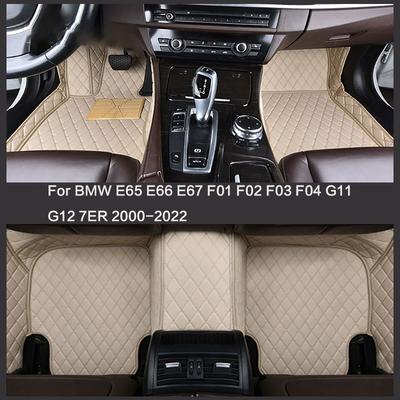 For BMW E65 E66 E67 F01 F02 F03 F04 G11 G12 7ER 2000-  Car Floor Mats Special Leather Carpet Car Accessories