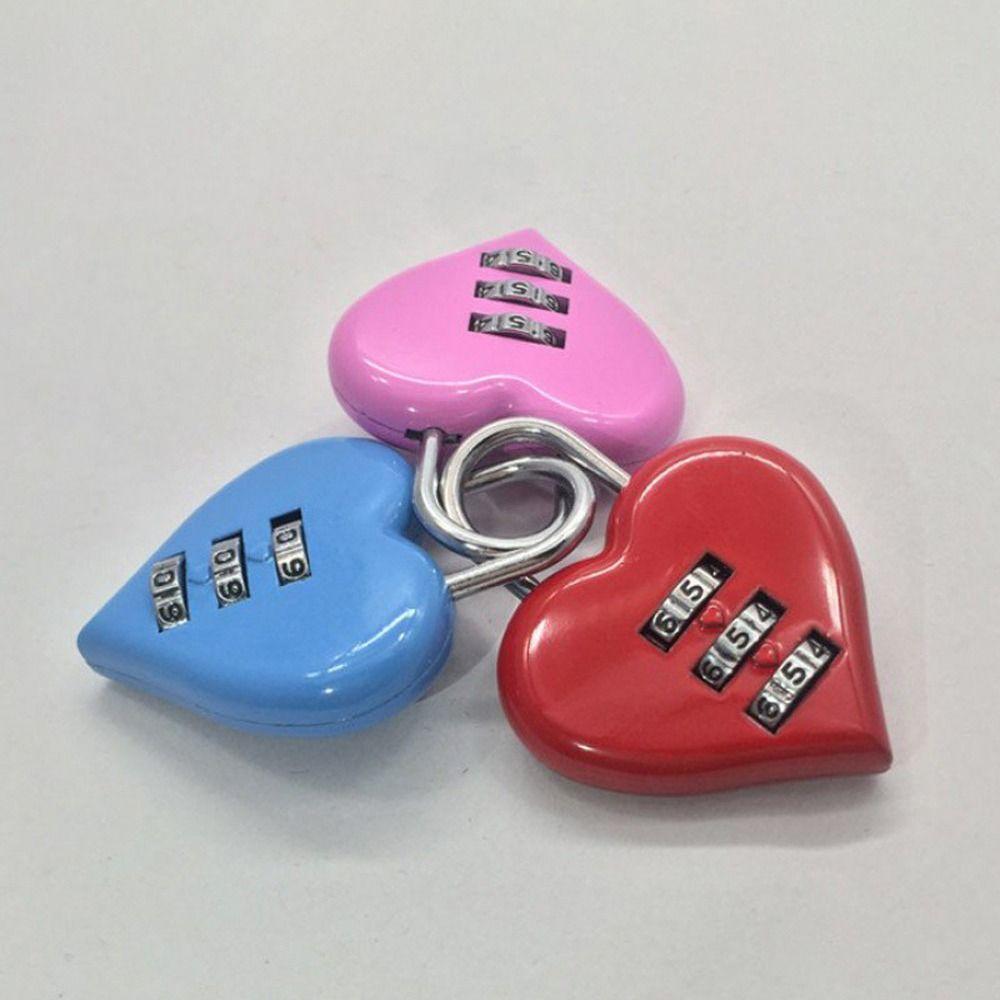 Heart Luggage Password Padlock Luggage Anti-Theft Locks Drawer Password Locks Suitcase Code Locks