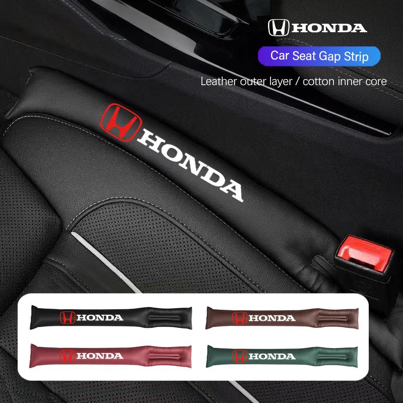 WDM2 2Pcs Car Seat Gap Filler Strip Soft Pads Leather Car Styling Spacer For Honda Civic Accord Fit Jazz Pilot CRV Odyssey Passport