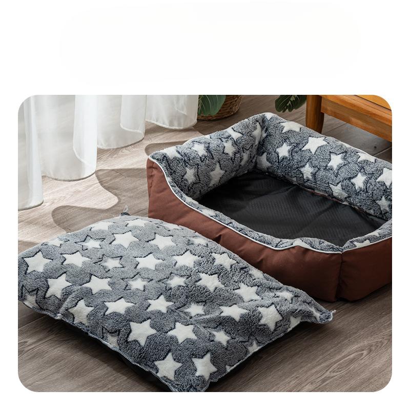 Warm Winter Pet Kennel Semi-enclosed Cat Mat Pet Mat Removable Kennel Dog Mat