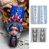Silicone Nail Art Stamp Mold Doll Face Shaped Manicure Mold for Professional Manicurists and Enthusiasts Jewelry Tool