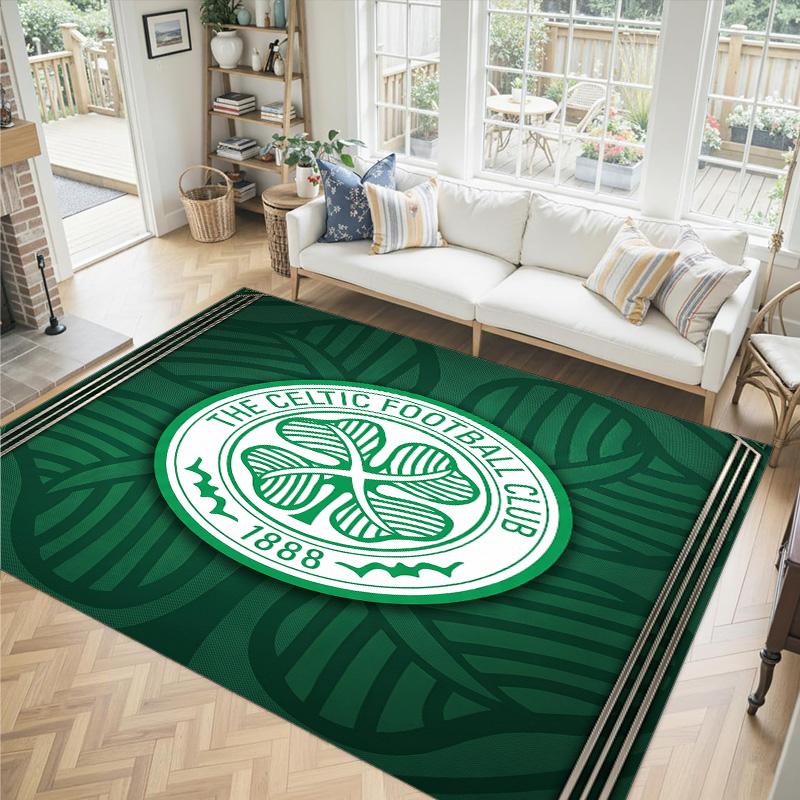 Tappeto in velluto di cristallo Design Celtic FC Accogliente Non?Tappeto Stampato Antiscivolo per Camera da Letto Soggiorno Ingresso