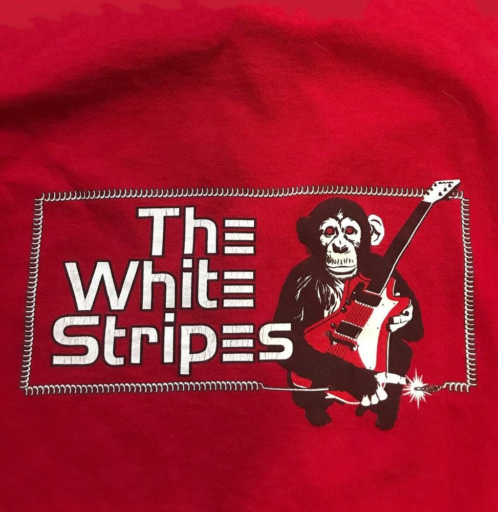 Группа The White Stripes Обезьяна Забавный Подарок Для Фанатов S to 5XL Красная Футболка CO062 Унисекс Футболка S