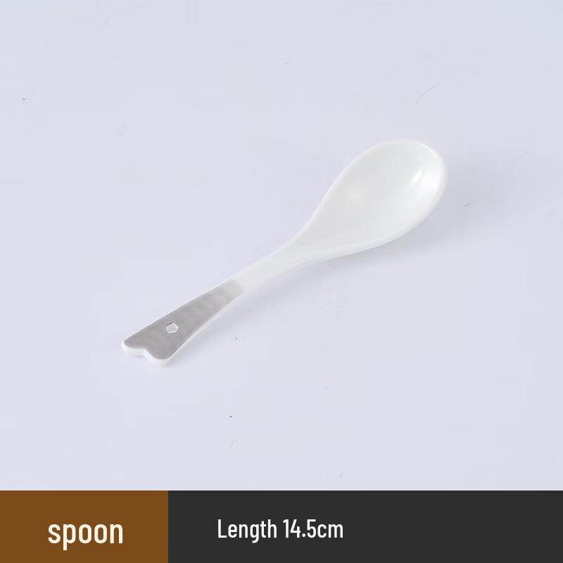 ZISIZ Chinese Style Bone China Soup Spoon