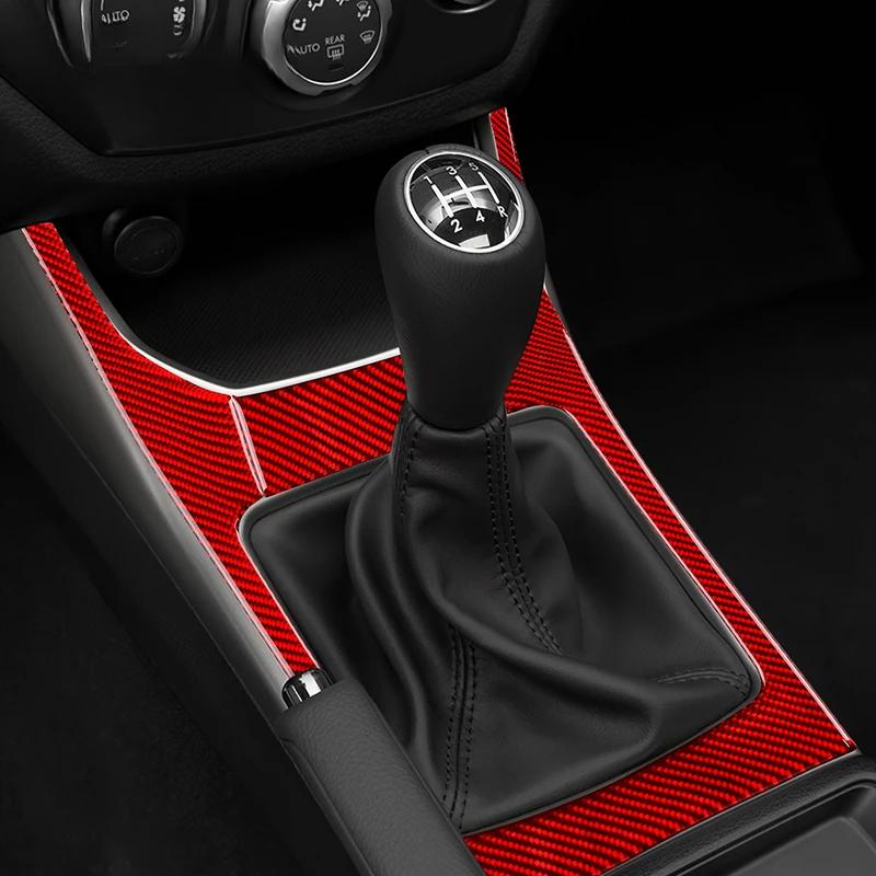 Real Soft Carbon Fiber Sticker For Subaru Impreza 2009 2010 2011 Manual Car Gear Shifter Console Panel Interior Accessories.