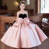 Party Dress New Kids Princess Pageant Host Gown Fashion Show Outfit Children Performance Recital Formal Wear
