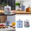 Contenitore Portatile in Ceramica per Tè Sale Caramelle Condimenti con Coperchio Ermetico