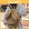 Urban Style Plush Bunny Backpack For Girls With Breathable Pu Material For Casual Travel