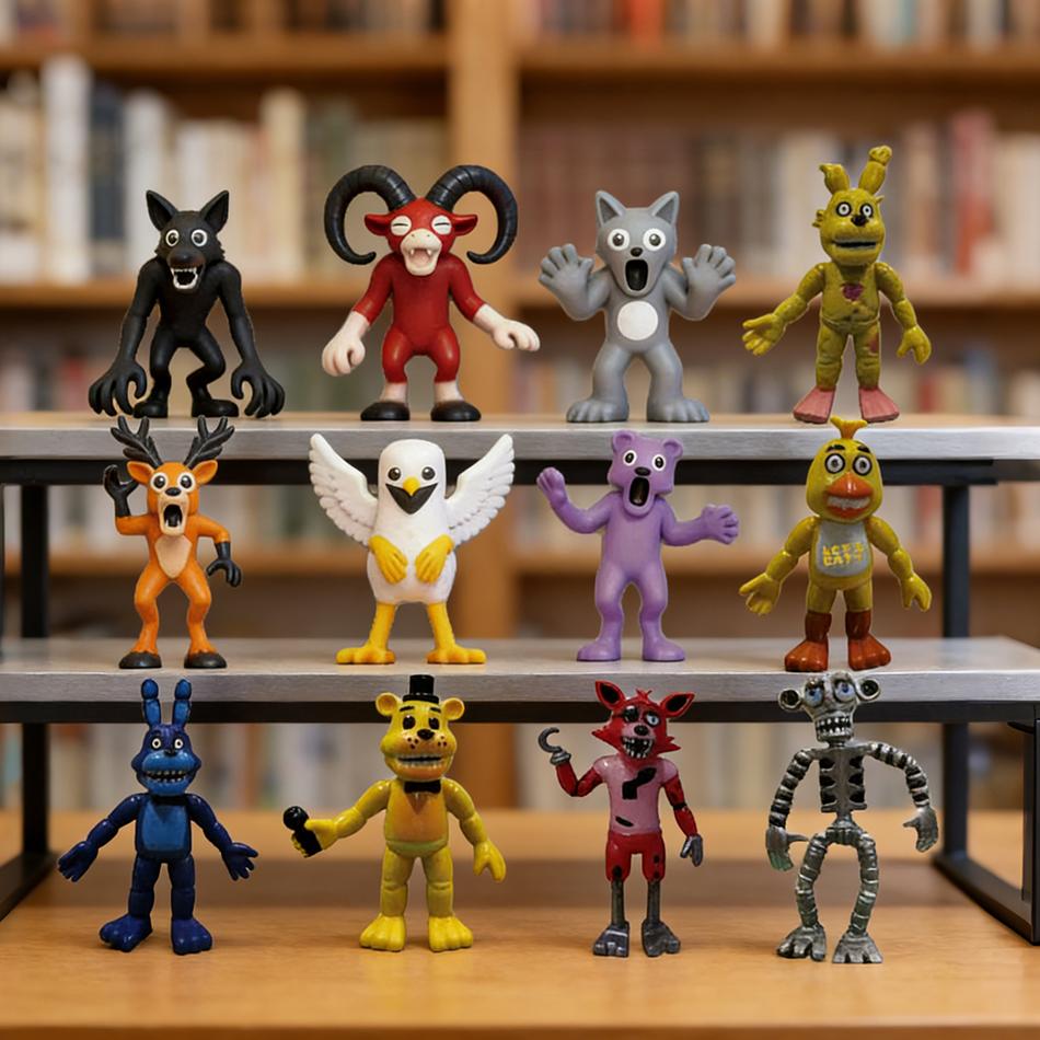 18p 99 Nights in The Forest Figures Figures Figurine Owl Goat Wolf Deer 99 Nights in The Forest Figurine Plastic Toy Gift