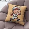 Vintage Baseball Cartoon Print Throw Pillow Covers Pattern Cushion Cover Suitable for Sofa Bedroom Car Pillow Cover