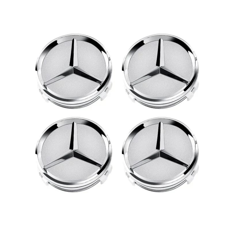 4 stuks 60 mm Auto Wielnaafdop Embleem badge voor Mercedes Benz C180 E300 GLC W163 W166 W167 W204 W205 W212 W213 X253 W117 W176 W164