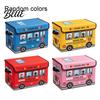 Soft Fabric Toy Safety Lid Box Foldable Bus Storage Chest School Treasure with And Reinforced